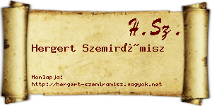 Hergert Szemirámisz névjegykártya